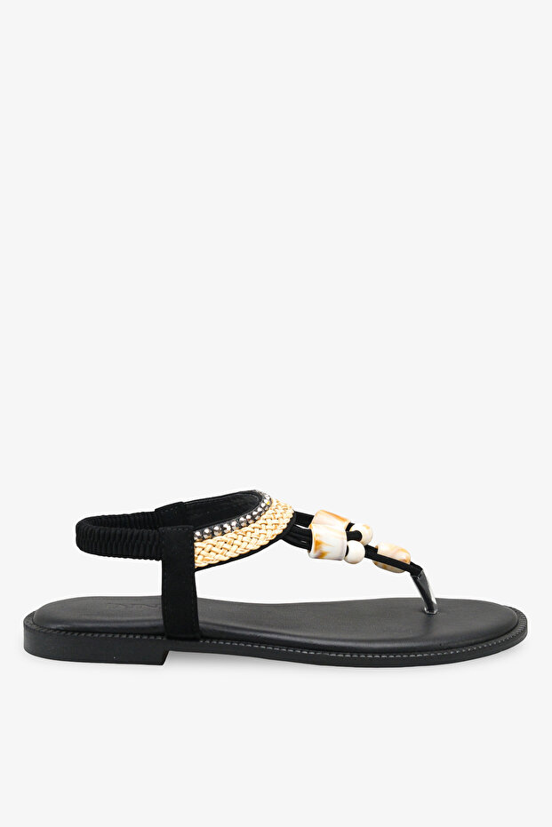 Daselya Women's Genuine Leather Sandals - Black
