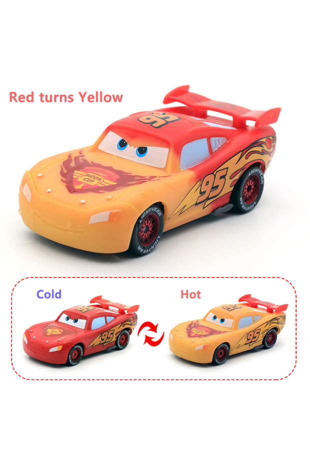 2 Cars Toy New Generation Color Changing Series Lightning McQueen Dr. Hudson 1:55 Plastic Diecast M.
