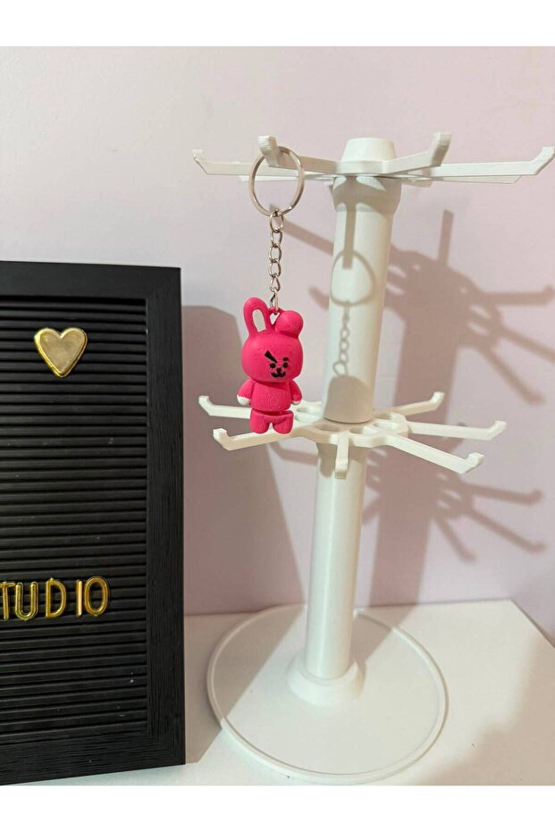 BT 21 كوكي زينة لطيفة على شكل سلسلة مفاتيح للحقيبة