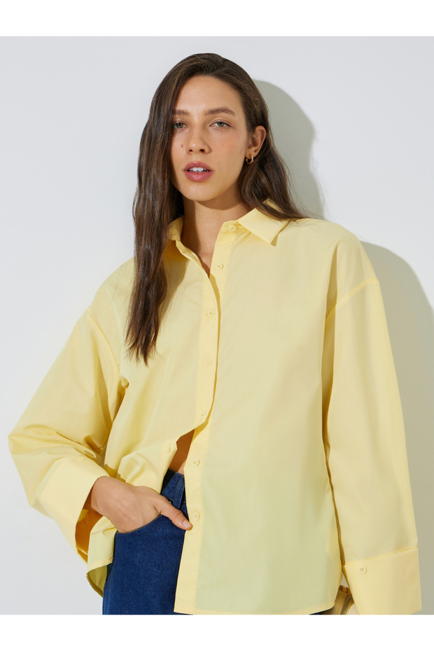 Yellow Oversized Longline Shirt