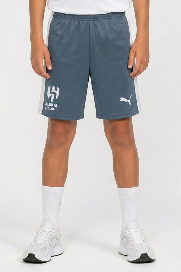 Kids Boy Sportswear Fit Embroidered Logo Outdoor Shorts, Sage Blue