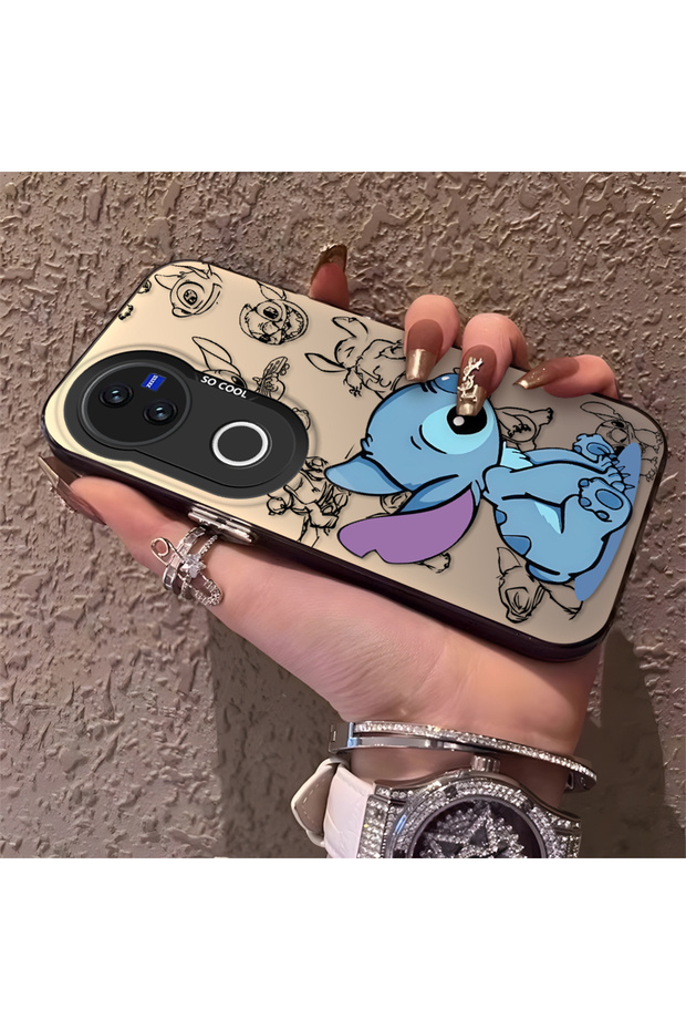 Vivo V50 Compatible High-Quality Cartoon Printed Case, Stylish Versatile Full Protective Cover