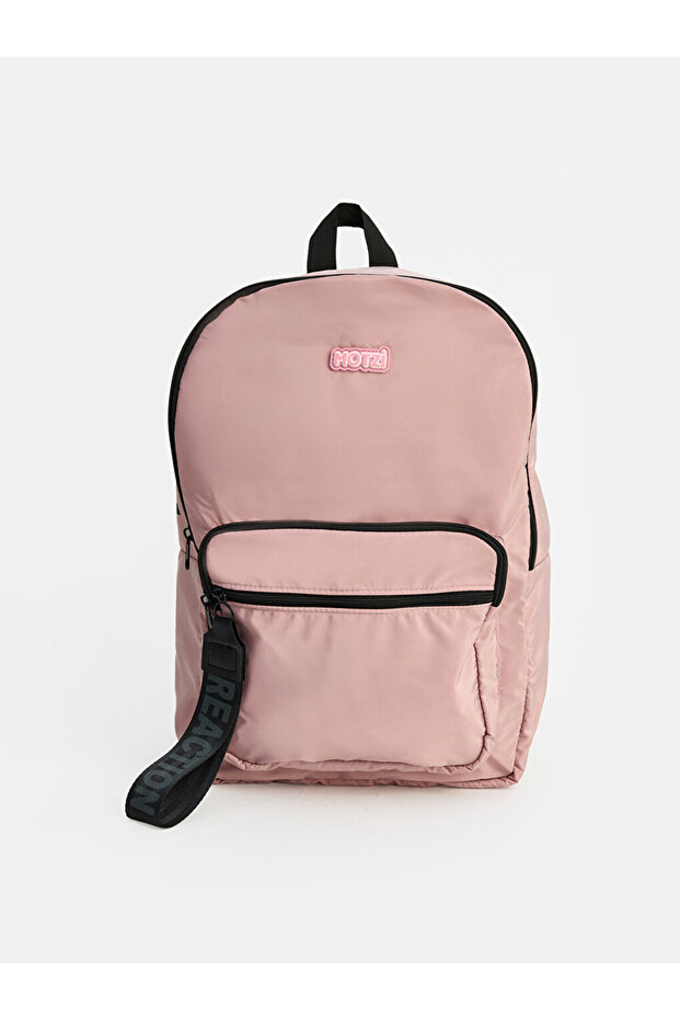 Double zippered women's backpack