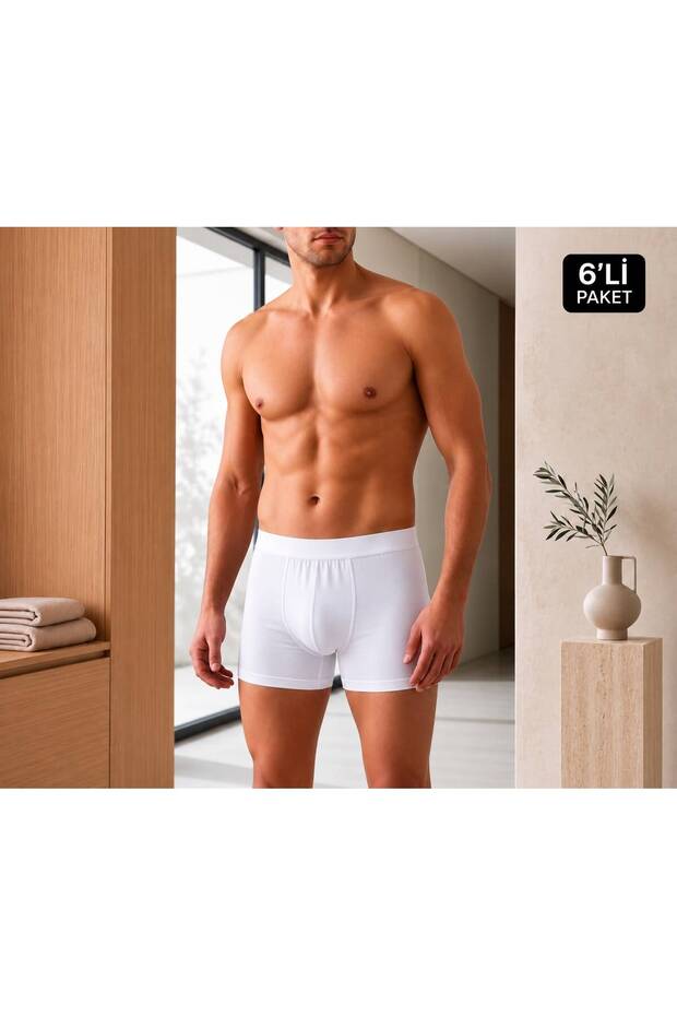 6-Piece Premium Advantageous Men's Boxer Briefs with Flexible & Breathable Fabric, Single Pack