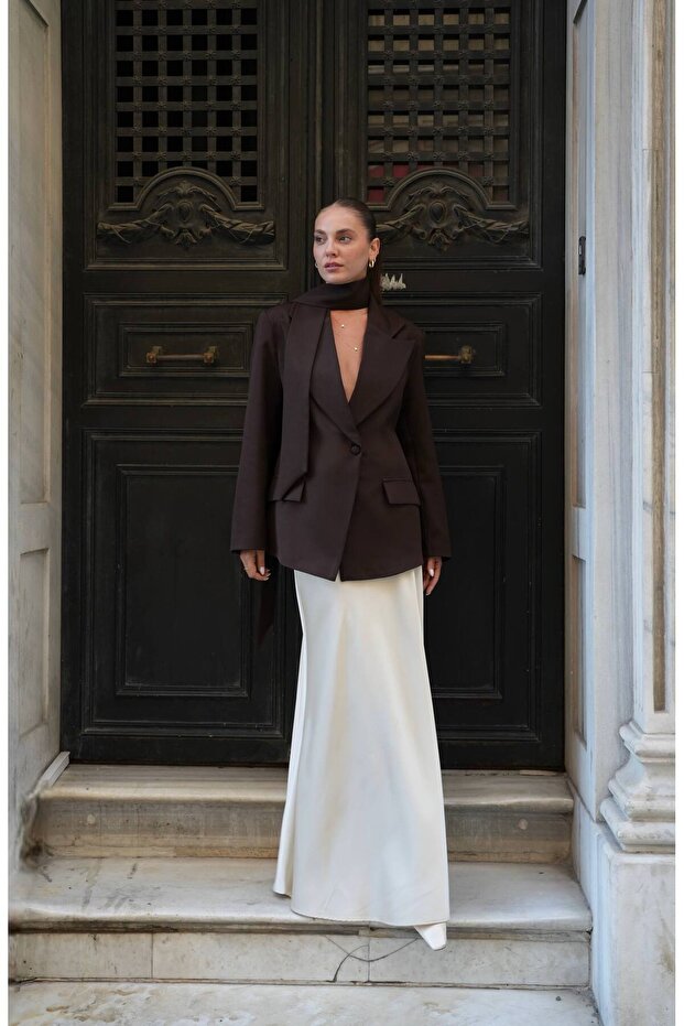Premium Blazer Jacket with Shawl Detail and Lining