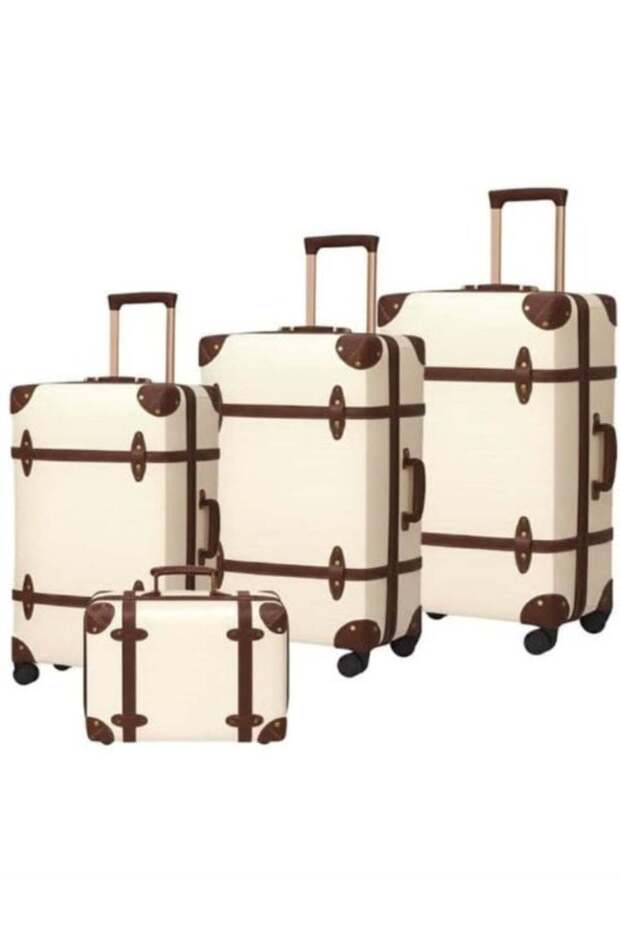 Luggage Sets of 4 Pieces, Carry On Cute Suitcase with Rolling Spinner Wheels Lock Luggage