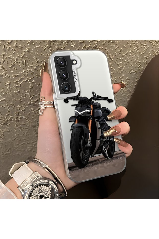 Samsung Galaxy S22 Compatible Cool Sport Motorcycle Printed Matte Quality Soft Silicone Case