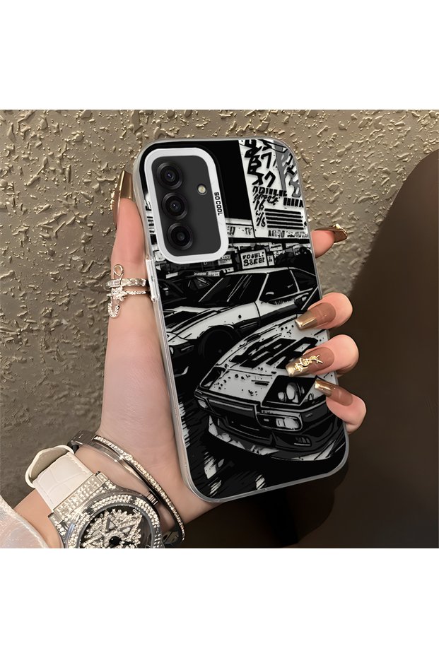 Samsung Galaxy A17 4G/5G Compatible Manga Drawing Classic Car Flat Printing Quality Silicone Case