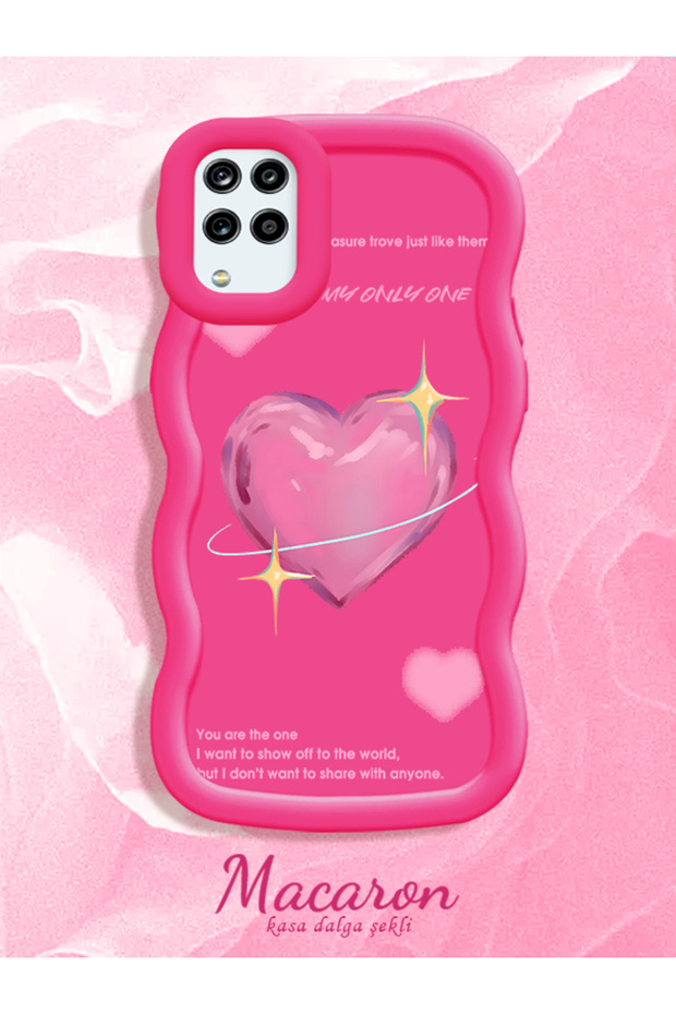 Samsung Galaxy A12/M12 Compatible Case with Sweet Pink Heart Motifs in Three Colors to Choose from