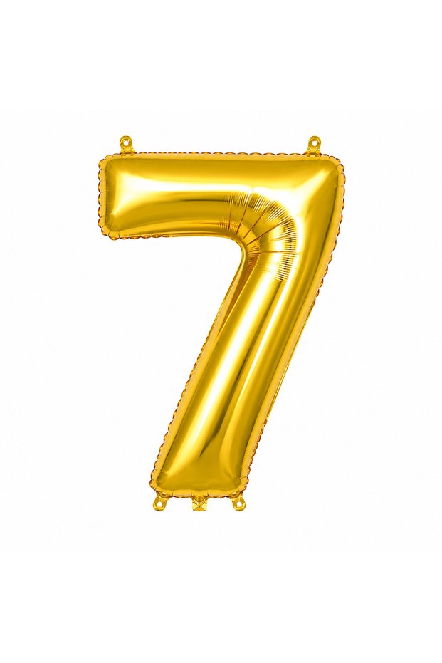 Can Süs Gold Foil Balloon Number-7
