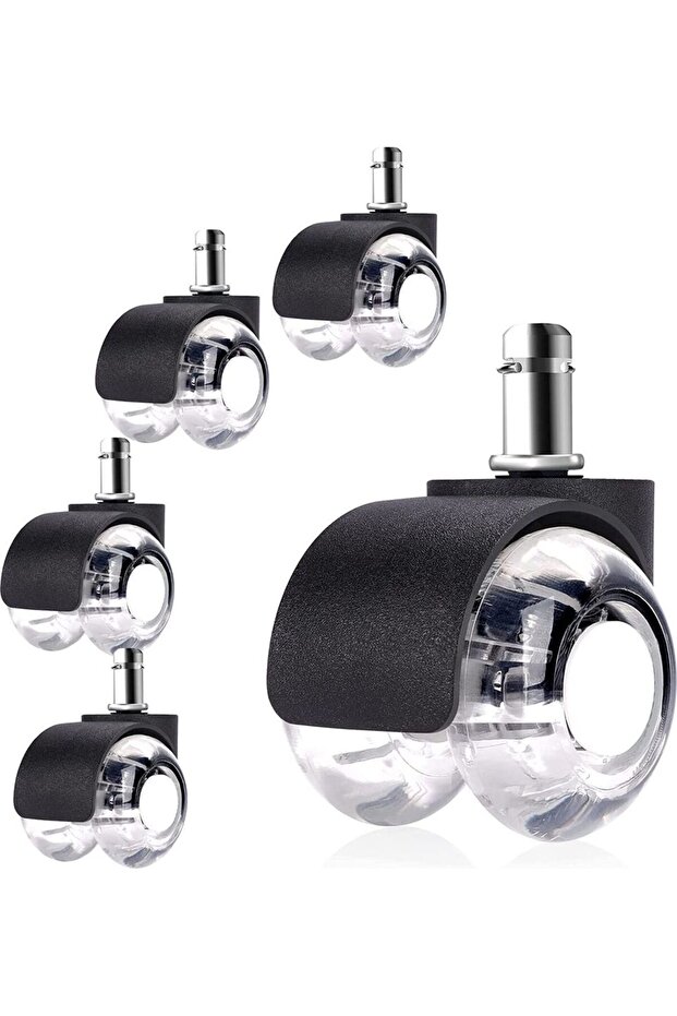 Office chair casters, 5-pack, 11mm x 22mm, silent office chair casters