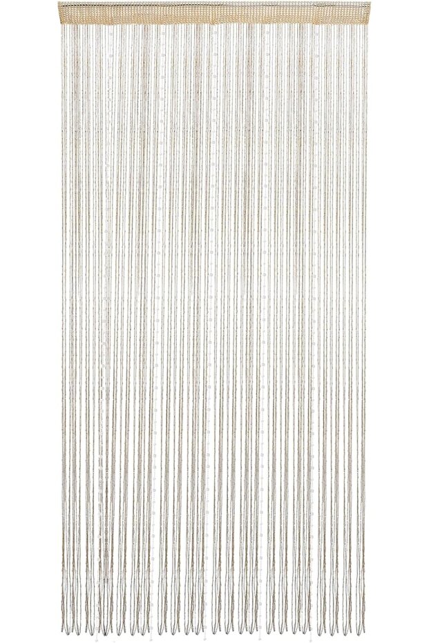 Curtain rope, window decoration, partition decoration, bedroom decoration, simple curtains suitable for 90x200 cm windows - gold