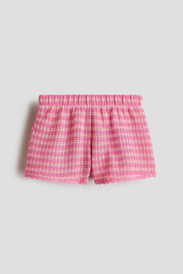 Textured-knit shorts