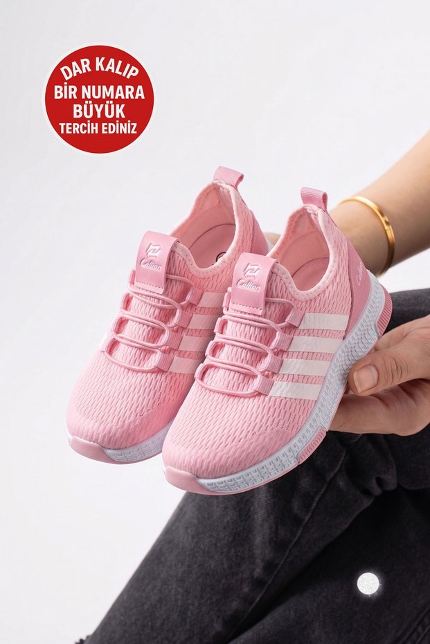 Girls' Mesh Comfortable Sole Laceless Easy-To-Wear Children's Sneaker Sports Shoes