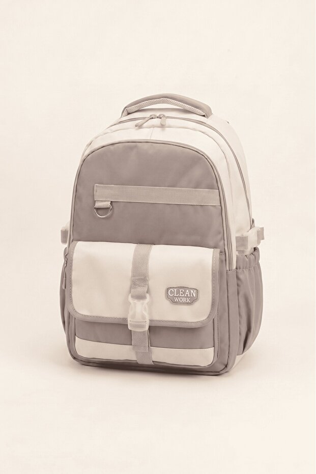 Water Resistant Satin Fabric Unisex Multi-Compartment Middle School,High School School Backpack Travel Bag