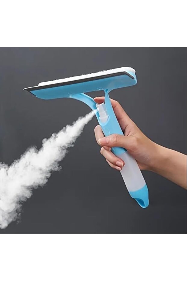 1pc, 3 In 1 Glass Wiper With Scraper And Sprayer, Window Cleaner, Multifunctional Handheld Shower Window Glass Scraper For Spraying, Washing And Scraping, Squeegee For Window, Tile, Car Windshield, IK
