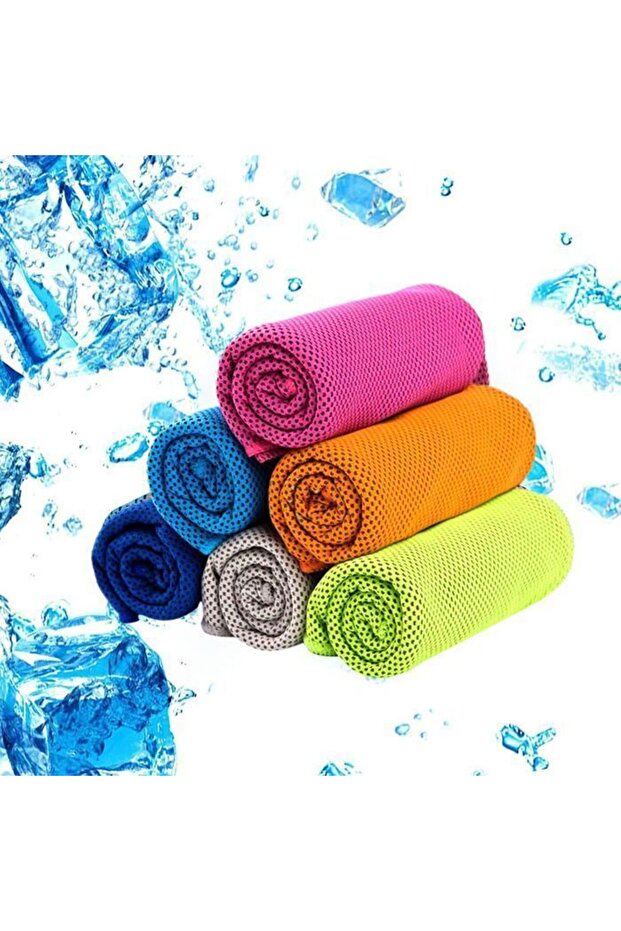 Pack of 6 cooling towels (30x100cm), multi-functional cold sweat towels, unisex, gym suitable.