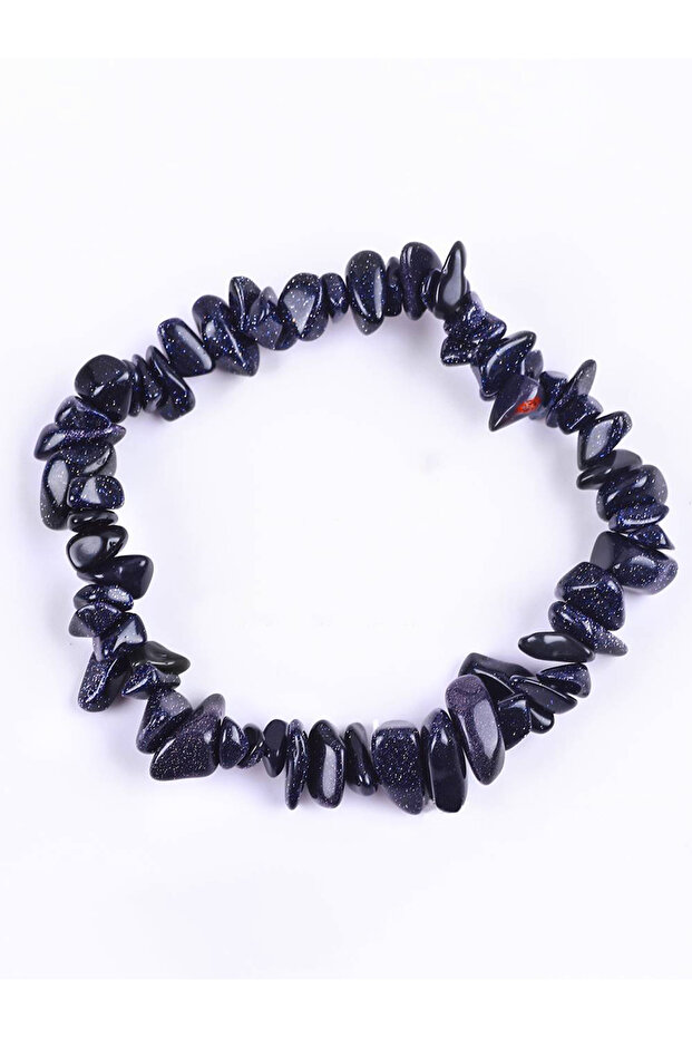 Blue Sandstone Chip Bead Bracelet