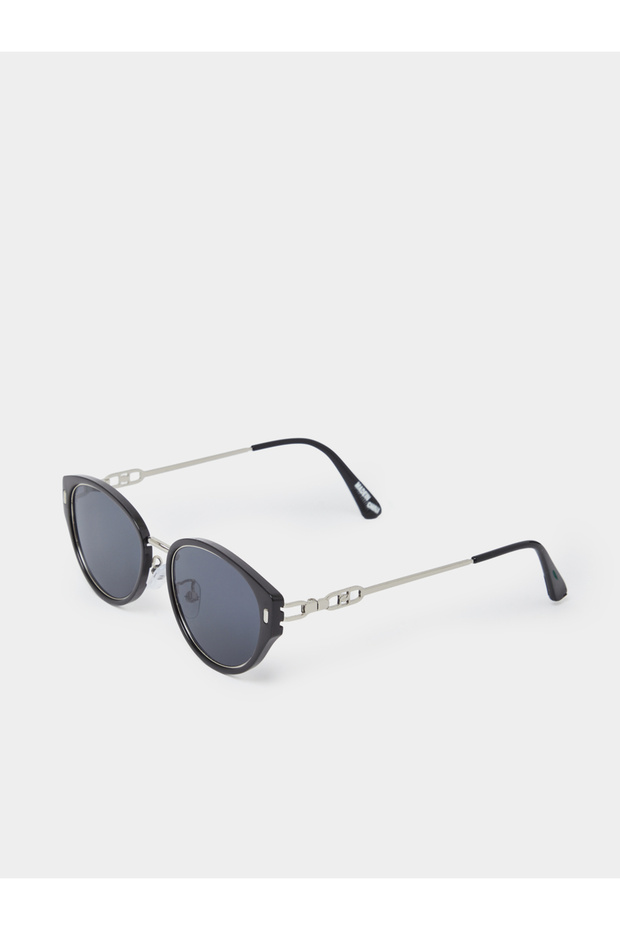 Black Semi Cat Eye Sunglasses