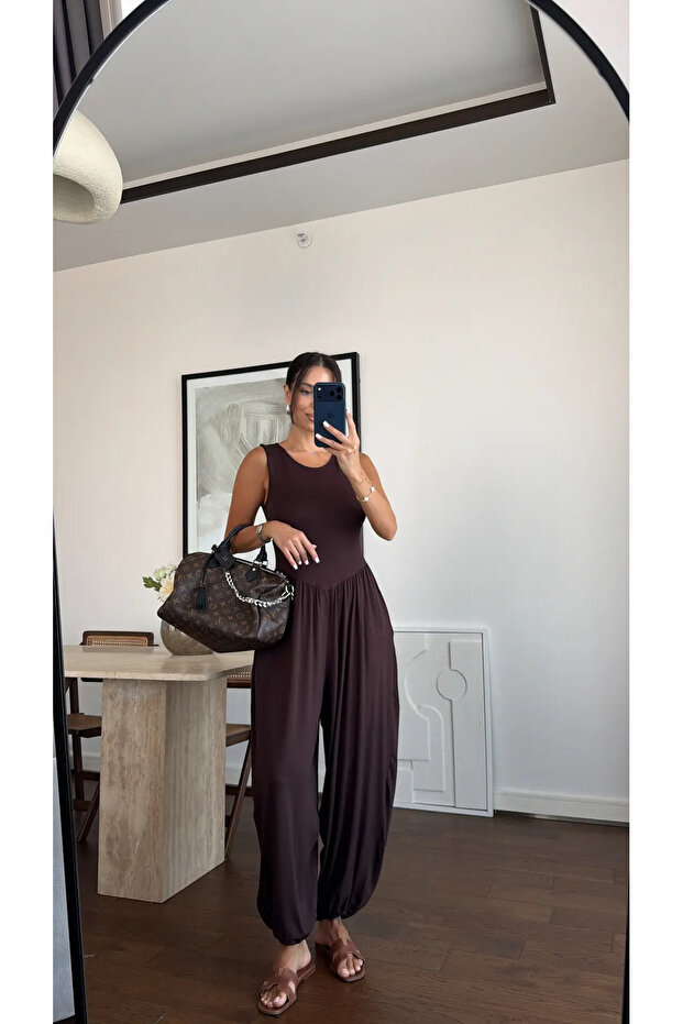 Women's Crew Neck Wide Leg Jumpsuit