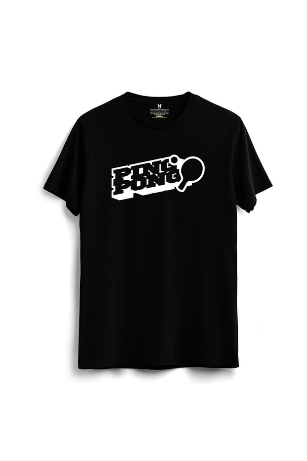 Table Tennis Printed Cotton T-Shirt Table Tennis T-Shirt