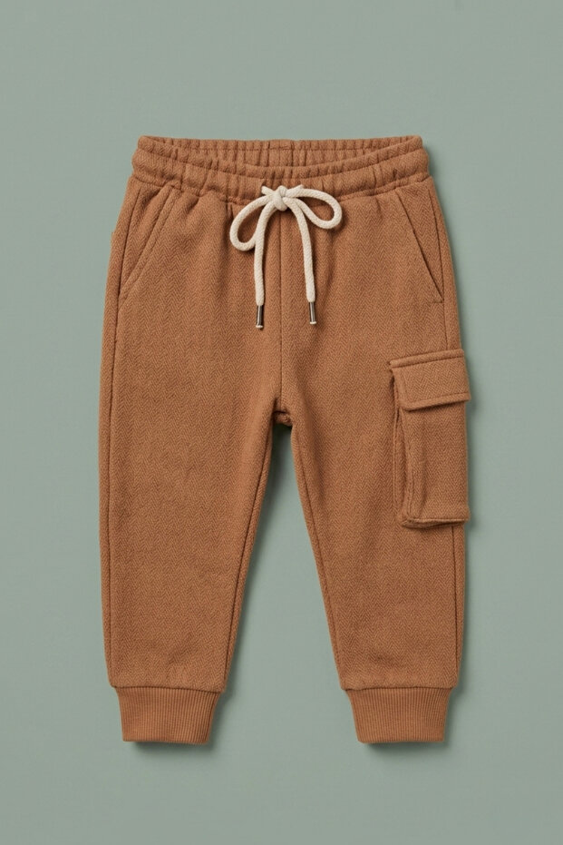 Basic Cargo Pocket Jogger Kids' Sweatpants Unisex Daily Wear (1-10 Years)