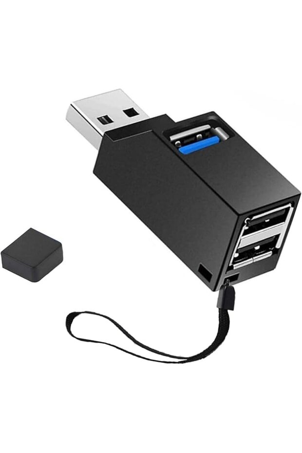 موزع USB 3.0، 3 منافذ عالية السرعة، توصيل وتشغيل، يعمل بالطاقة عبر الناقل، لأجهزة الكمبيوتر المحمولة، ومحركات أقراص USB.