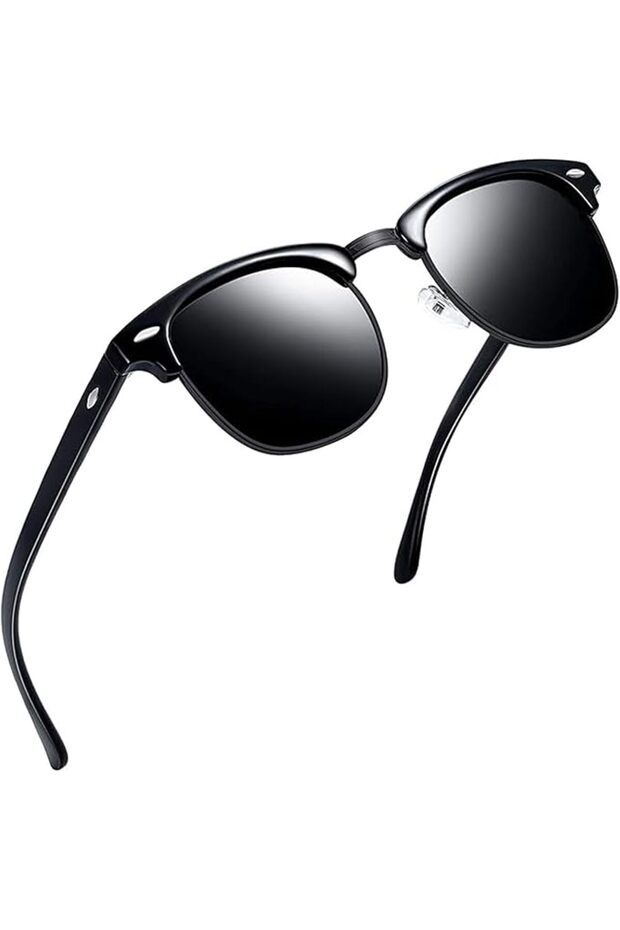 Foldable Rectangular Sunglasses for Men and Women Uv Protection Classic Sun Glasses