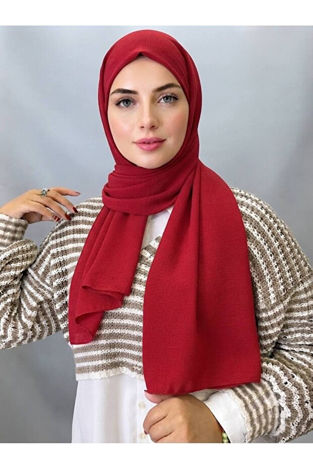 شيفون فاخر جاهز للارتداء مع بونيه BOA12354
