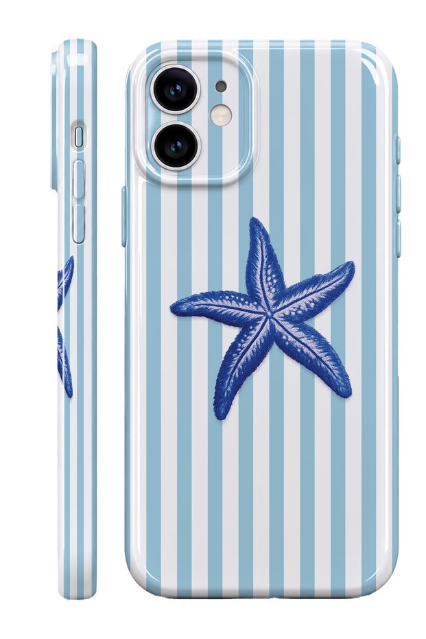 iPhone 11 Deniz Yıldızı Protect Slim Glossy Full Covering Print Camera Protected Phone Case