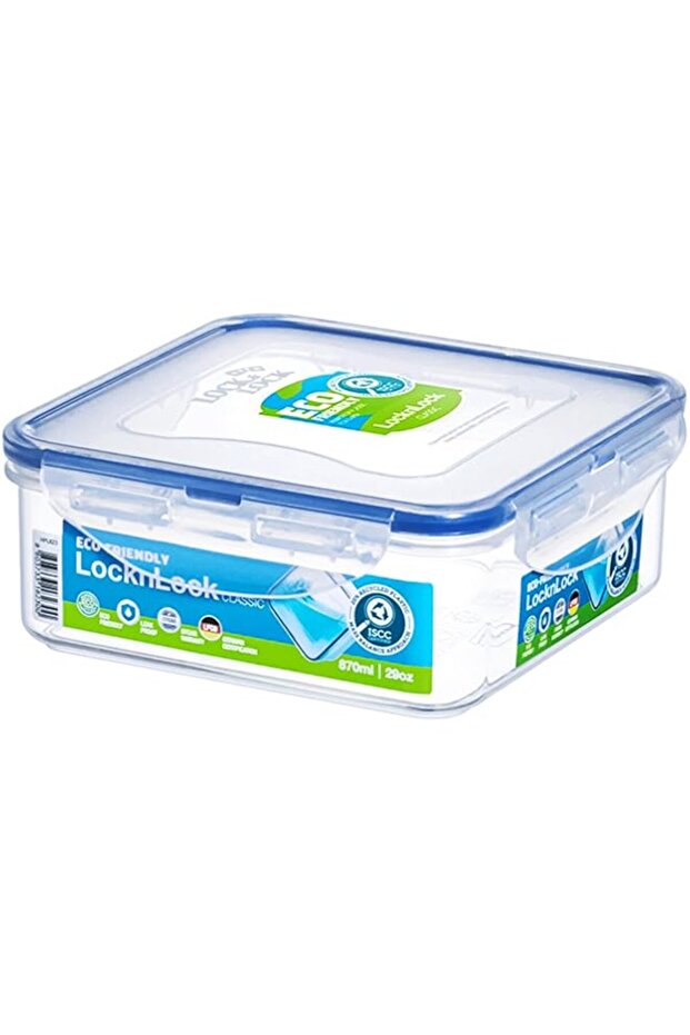 Square Food Storage Container 870ml – Airtight Leakproof Lid, BPA-Free, Microwave, Freezer & Dishwasher Safe, Space-Saving Container for Snacks, Leftovers & Meal Prep