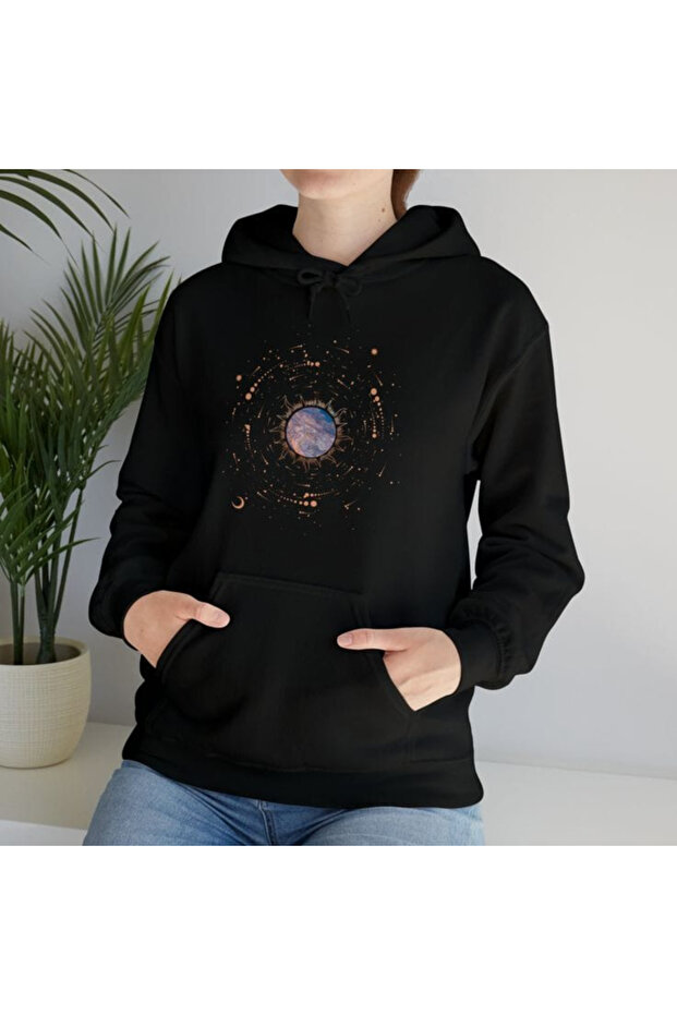 Unisex Printed Hooded Sweatshirt