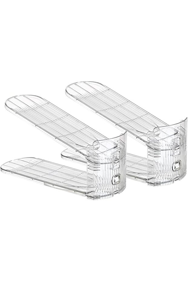 Adjustable Shoe Organizer Slots, Storage Rack for Closet and Shelves, Space-Saving Holder for Sneake