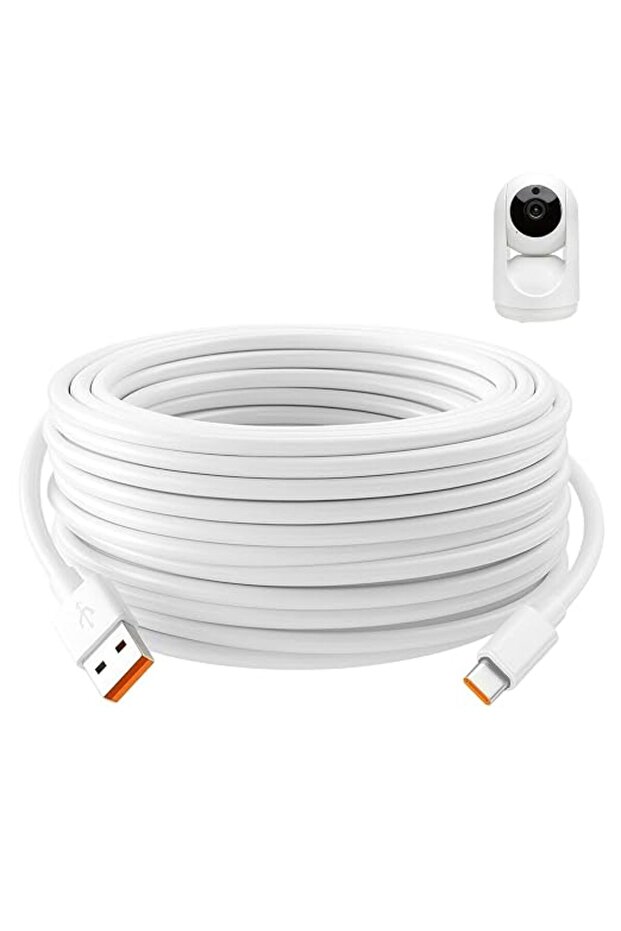 كابل تمديد USB C، كابل شحن سريع USB A إلى C بطول 10 متر، سلك طاقة لكاميرا المراقبة CCTV، C