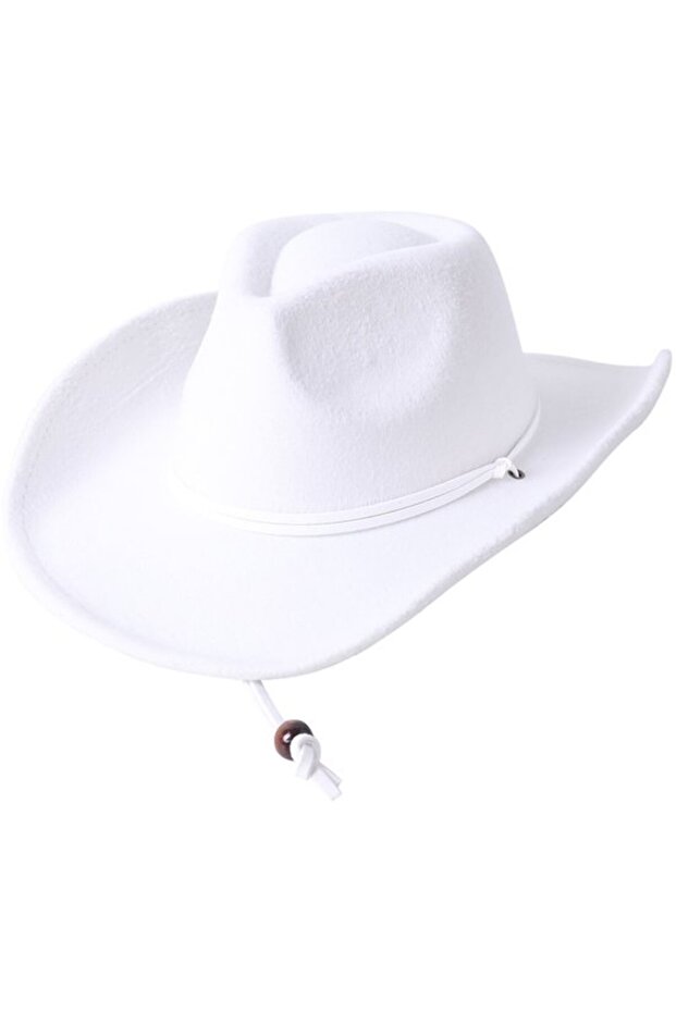 Cowboy hat khaki retro felt adjustable 53-55cm.