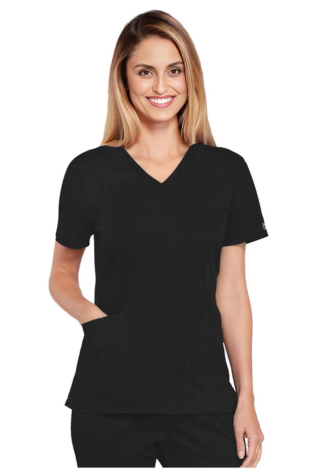 Core Stretch Wwe4710 Women's Scrubs Top – Imported, 2-Way Stretch, 4 Pockets, and Durable Doctor/Nurse Single Top
