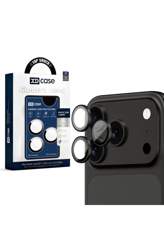 For iPhone 17 Pro Black XDcase AF + AR Hawkeye Camera Lens Protector For iPhone 17 Pro Max / 17 Pro