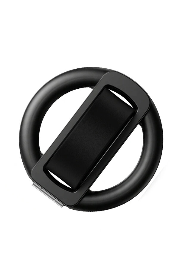 black Magnetic Phone Holder for MagSafe, Rotating Finger Ring Stand with Non-Slip Grip for iPhone Sa