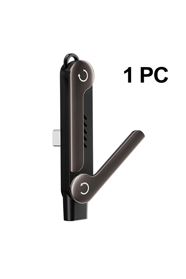 1 قطعة حامل شحن مسطح 240 واط USB-C مع كابل شحن وحامل كابل مدمج غير مرئي