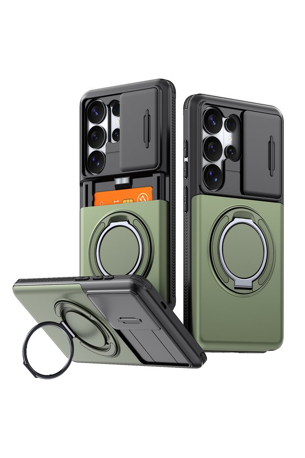 Galaxy S22 Ultra 5G green Fashion Heavy Armor for Magsafe Phone Case for Samsung Galaxy S22 S23 S26