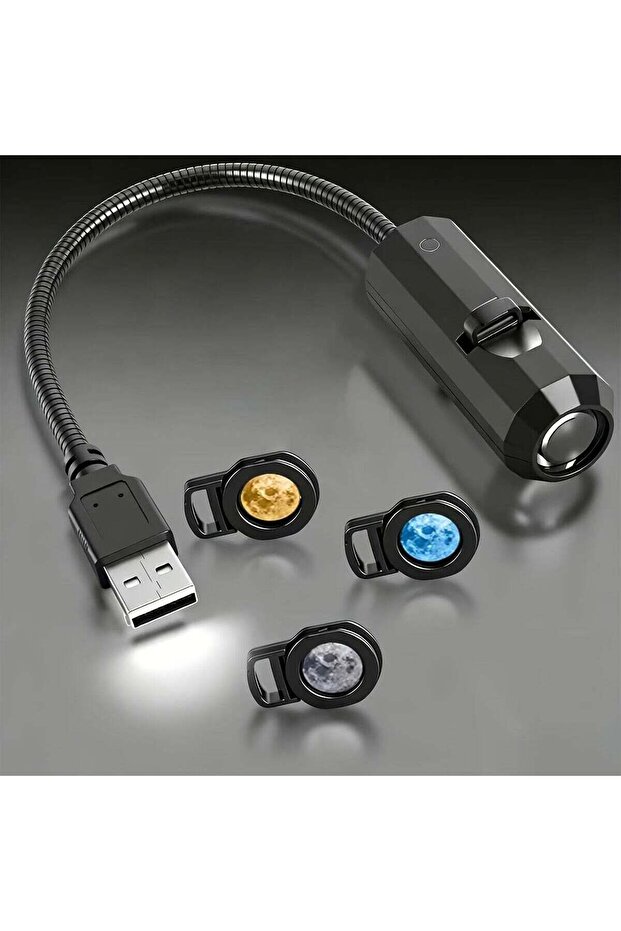 LED Planet Projector Light with 10 Planet Effects 360 Degree Rotating USB Powered Space Themed Night Lamp For Wall Ceiling Room Decoration Child Education Holiday Gifting
