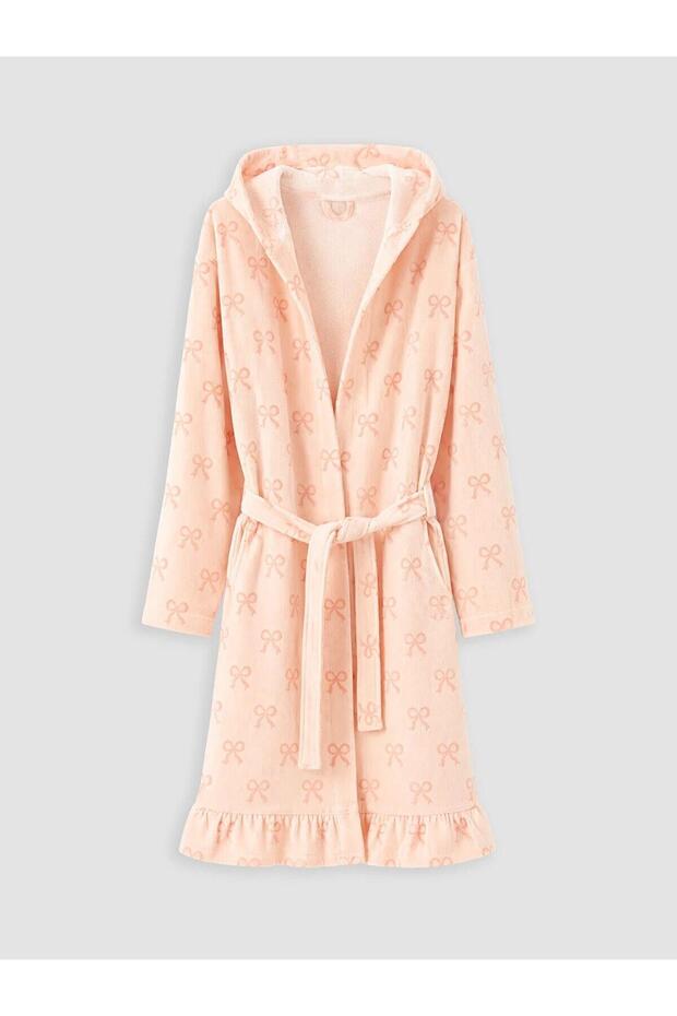 Girl's Bathrobe with Bow Figure (W6)