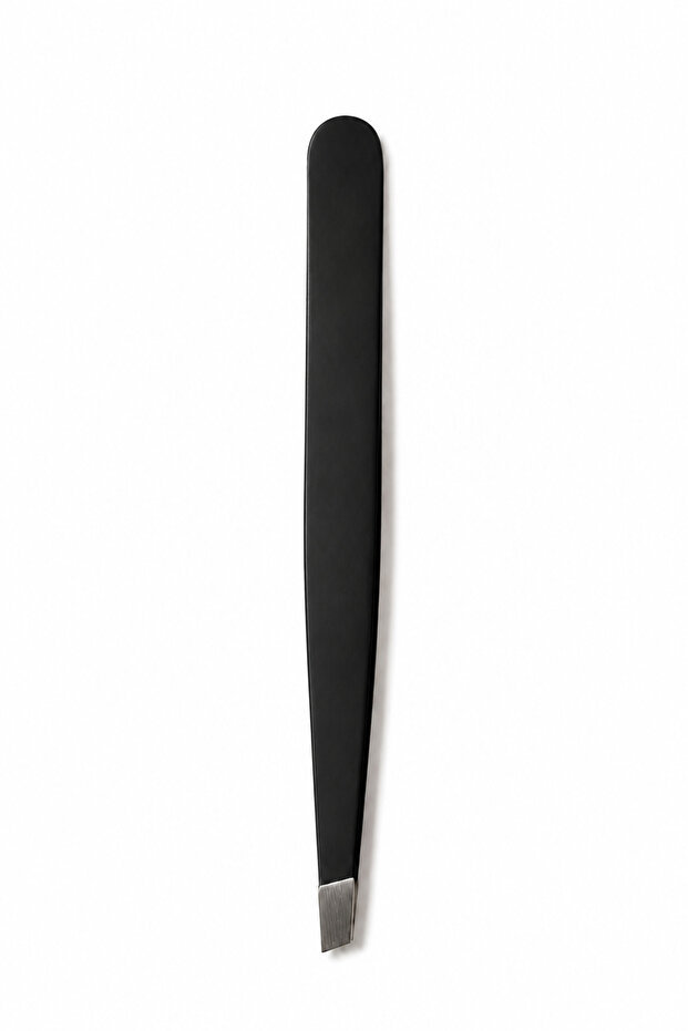 Black Wide Thick Cut-Off Tip Tweezers | Eyebrow Tweezers