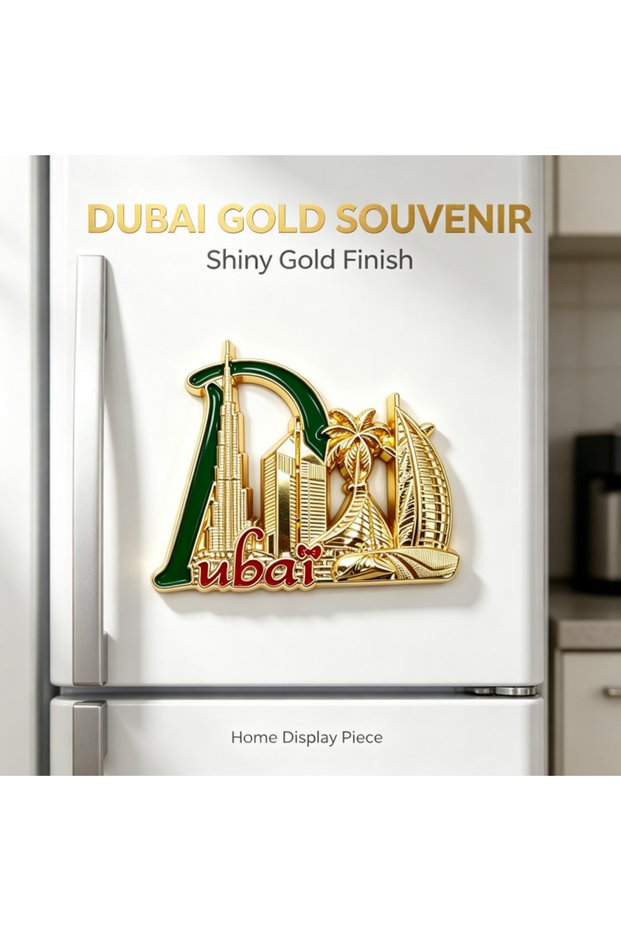 R525 City landmark metal refrigerator Burj Khalifa Sailing Hotel Palm Island tourist souvenir magnetic multi-color home decoration magnetic refrigerator