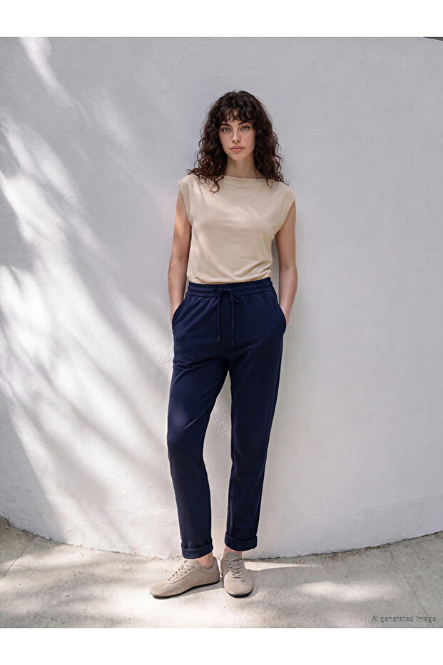 Navy Blue Soft Touch Women's Sweatpants