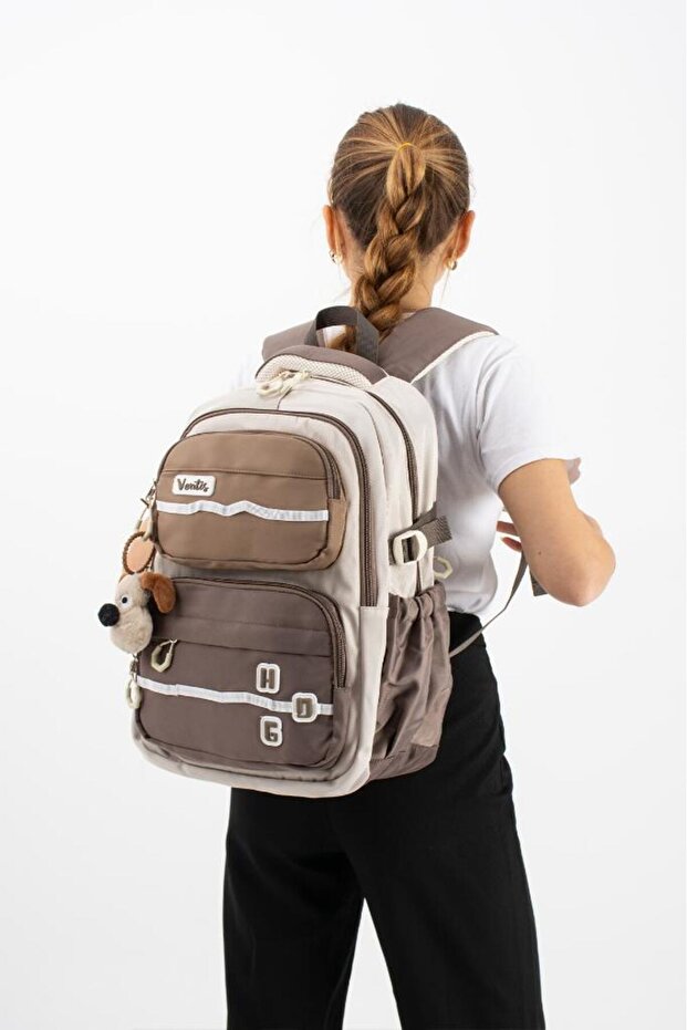Ventis Unisex School Bag High School Middle School Backpack 43*30 cm Waterproof Fabric Multi-Pocket Vnt1-A