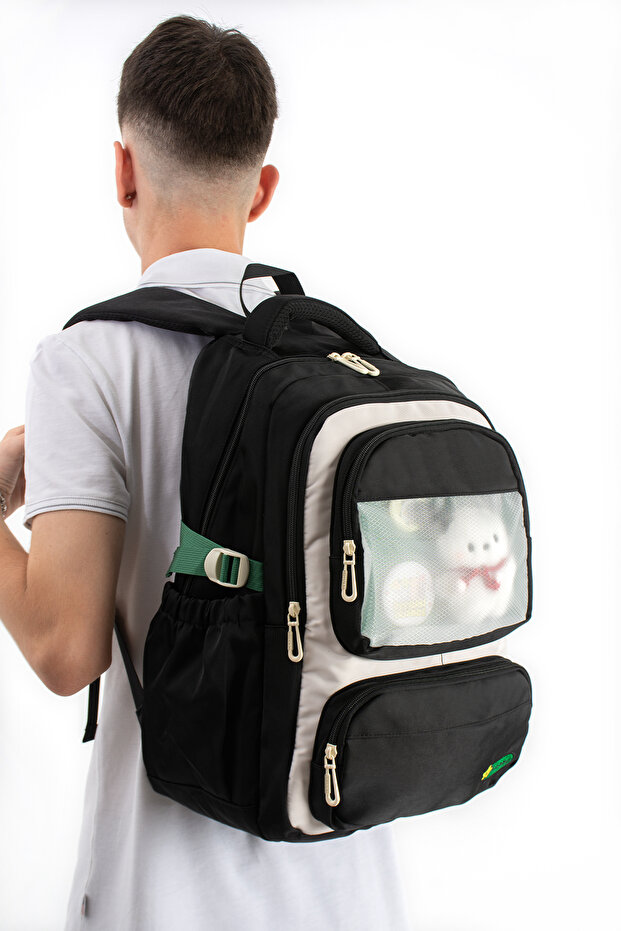 – School Bag Waterproof Clinker Fabric Unisex Backpack Model (1g)
