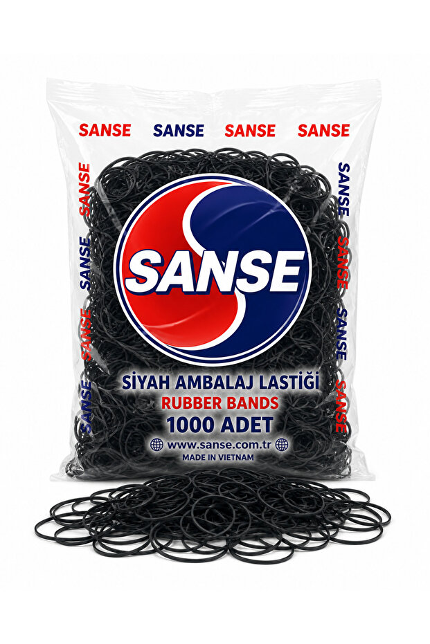 Black Package Packing Rubber Bands 40 mm – Rubber Bands for Money, Buckles, Stationery, and Packaging 1000 Pieces