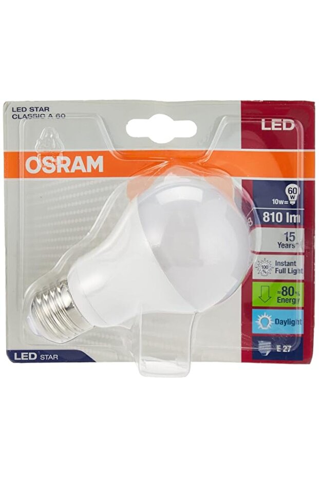 Osram 968 : PARATHOM LED CL"A" 10W /9W/ SCREW DAYLIGHT 2PC SET (4008321993229)