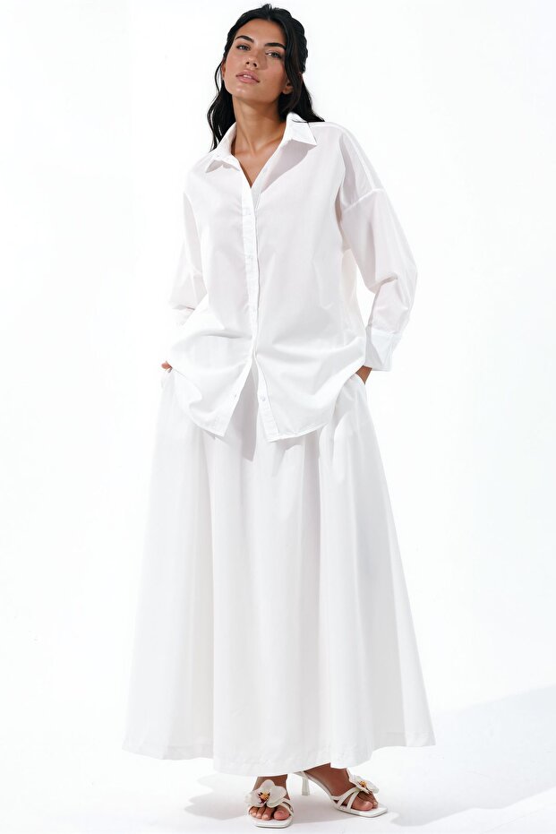 Msn Cotton Viscose Linen Two-Piece Set